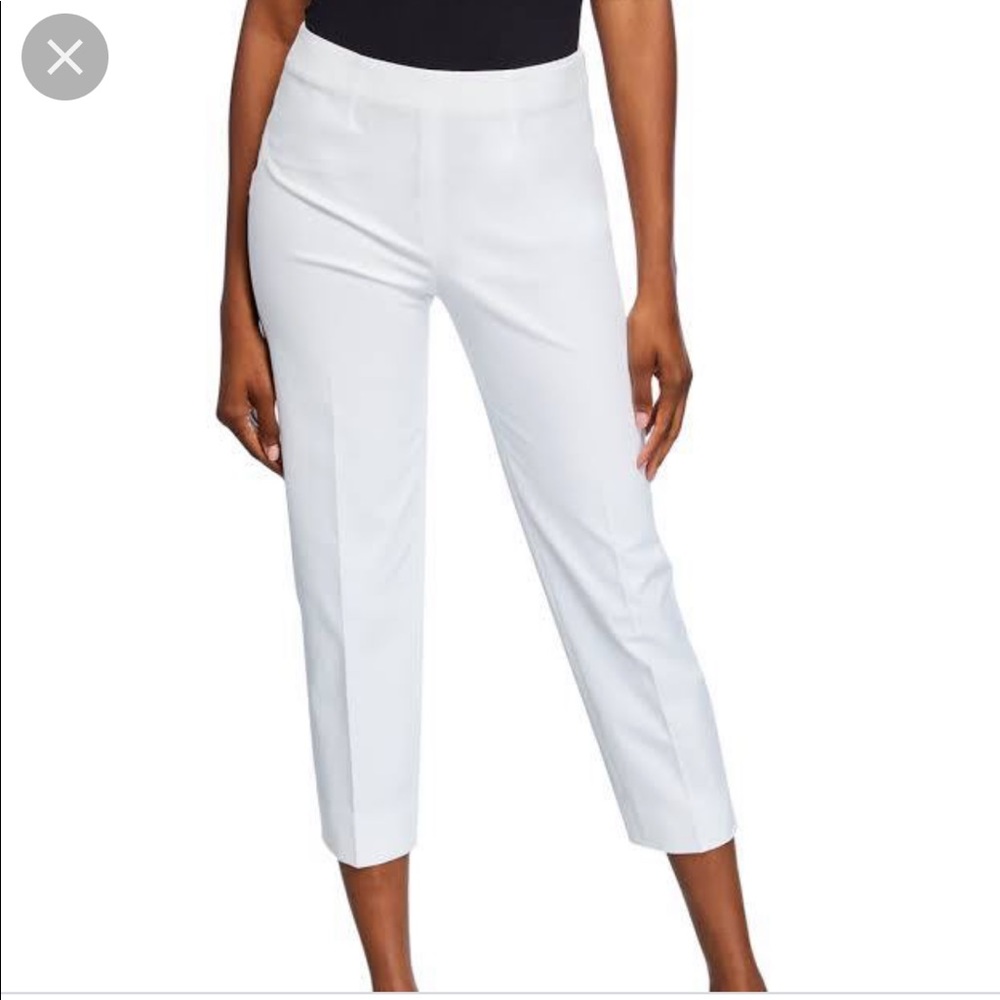 Piazza Sempione Audrey White Cropped Pants